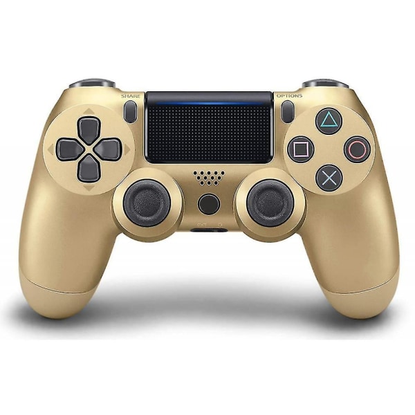 Trådlösa Bluetooth -kontroller Gamepad för Playstation4 (Gold)