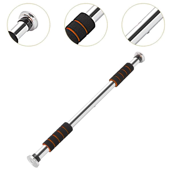 Chinsstång för dörrkarm utan skruvar Hemmagym Dörrträningsstång Pull-up-stång Blå ränder Orange Stripes 62cm-100cm