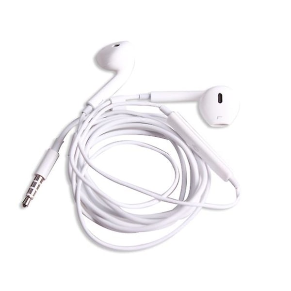 Flerfärgade hörlurar med volymkontroll Mikrofon för Iphone 5 5g 4s Ipad In Earbuds White