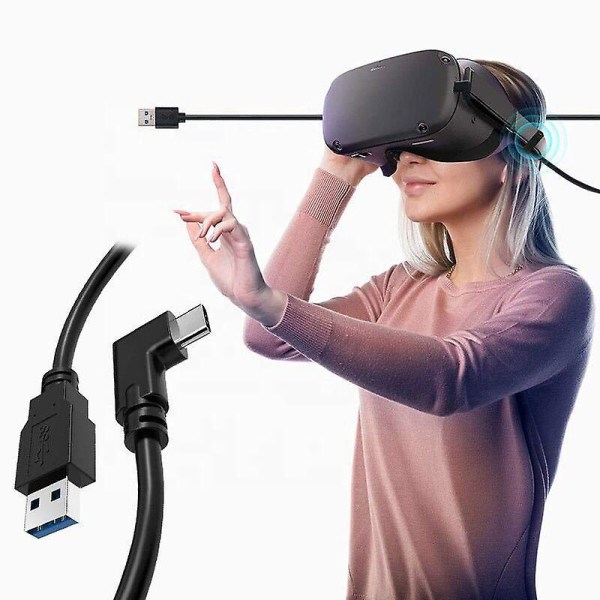 Oculus Link Virtual Reality Headsetkabel för Quest 2 och Quest 5 M (16 Ft) Pc Vr