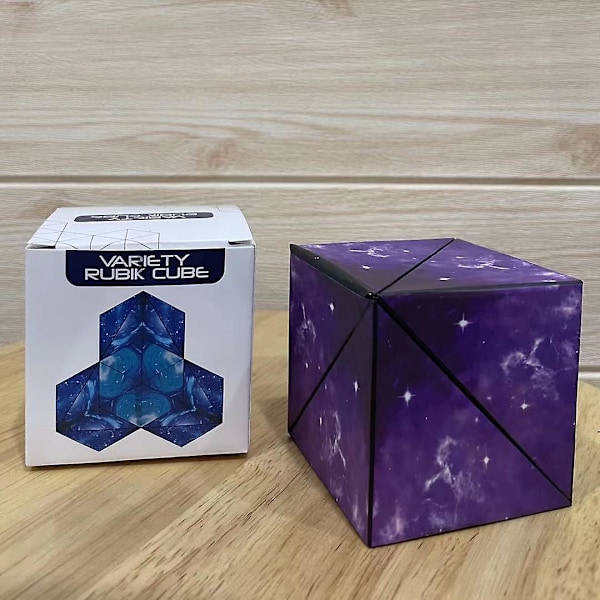 Formförändrande Låda 36 Sällsynta Jordartsmagneter Extraordinär 3D Magisk Kub Transformeras Till Över 70 Former Purple