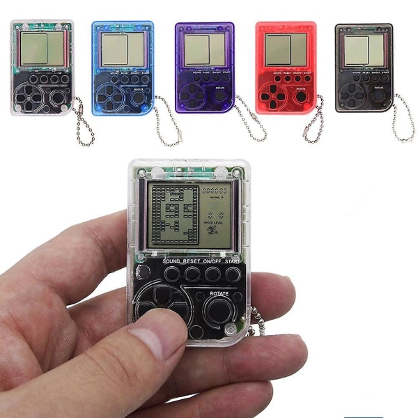 Mini Konsol Spillemaskine Børns Håndholdte Nostalgiske Mini Spillekonsol Med Nøglering Tetris Videospil Børn Børnegaver