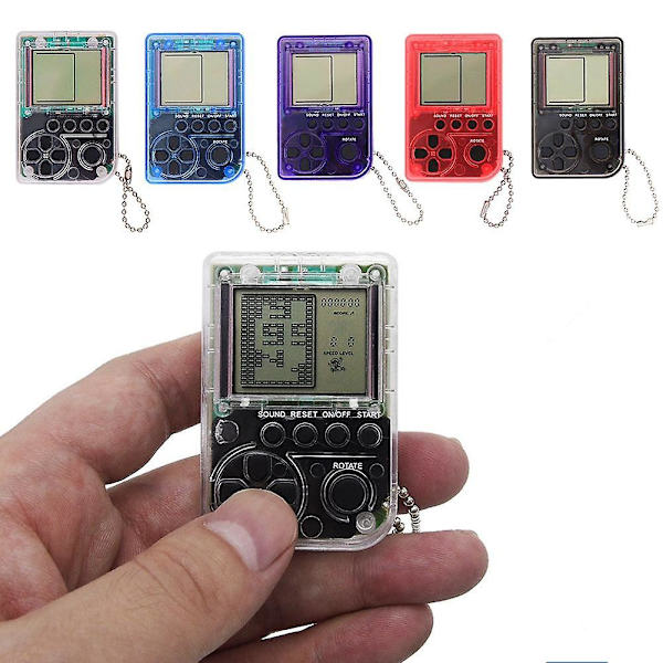 Mini Konsoll Spillmaskin Barnas Håndholdte Nostalgiske Mini Spillkonsoll Med Nøkkelring Tetris Videospill Barn Barnegaver