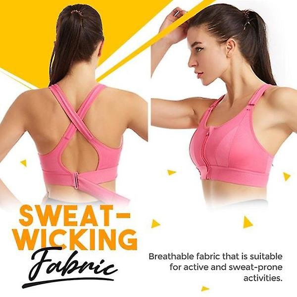 Ultra Fit Iskunkestävä Urheiluliivi Mukava Naisten Urheiluliivi Tukee Treenejä Joogaa Aktiivivaatteita Rose Red 4XL