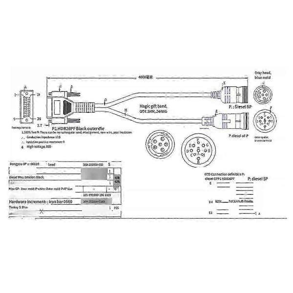 [LCS] Lastbil diagnostisk kabel til Nexiq USB link 0709 version 5 5