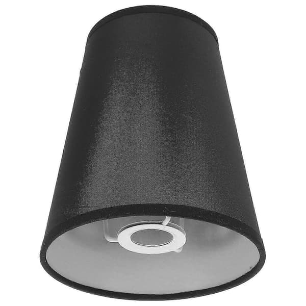 Svart lampeskjerm for bordlampe dekorativt deksel for E14-pære