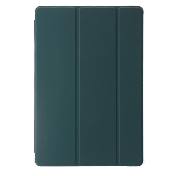 3-foldet klart akryl læder tablet etui Deep Green For Samsung Galaxy Tab S10 FE+