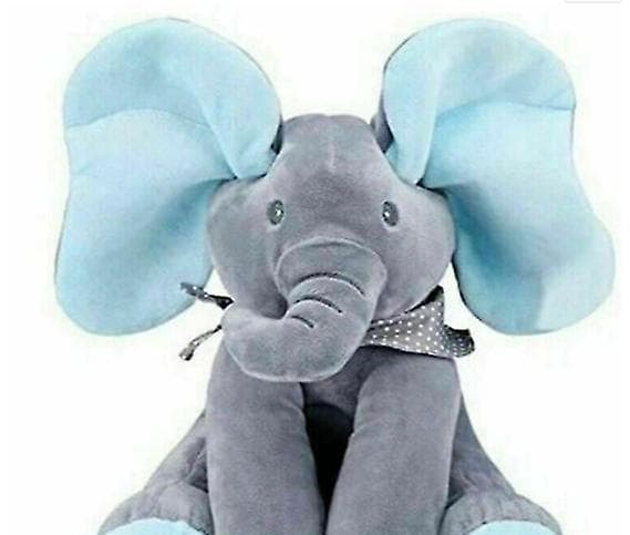 [LCS]Blå Syngende Elefant Plyslegetøj Den Bedste Gave Til Børn