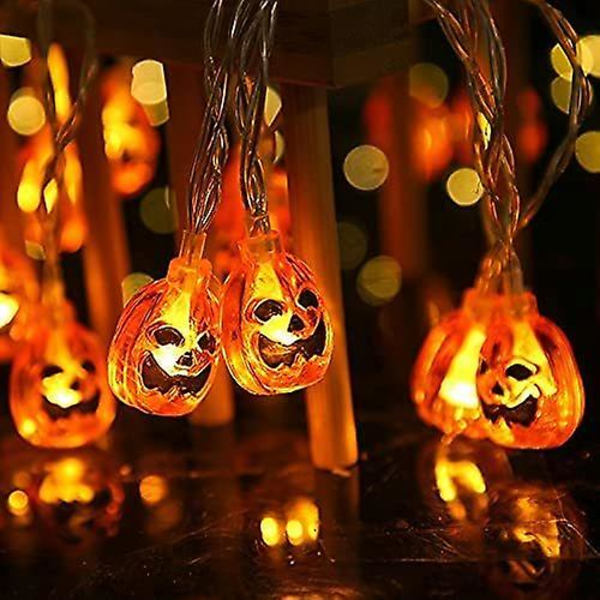 Dekorativa Halloween Pumpa Ljusslingor - 1,5m 10 LED Utomhus