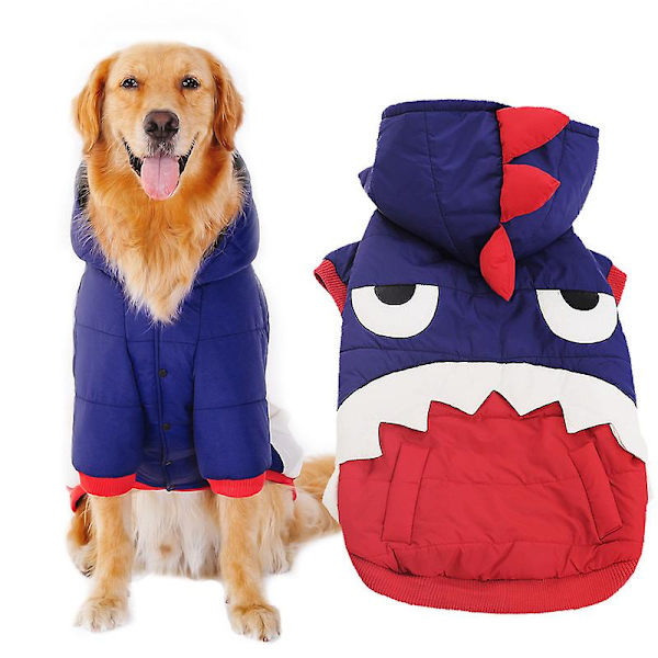 Mode stor hund husdjur varm kostym kappa hoodie valp vinterklader 3XL 3XL Fyndiq