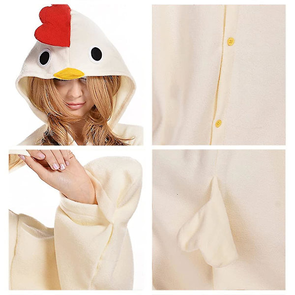 Reedca Totoro Vuxen Onesie Halloween Cosplay Kostymer Anime Pyjamas För Kvinnor Och Flickor, Knappstängning Chicken S