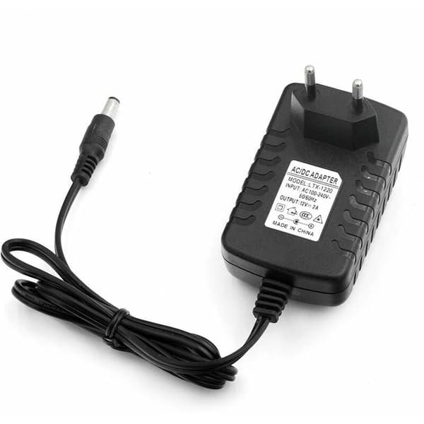 [LCS] Adapter, transformer - strømforsyning EU-stik 12V, maks. 2A - egnet til LED-strips