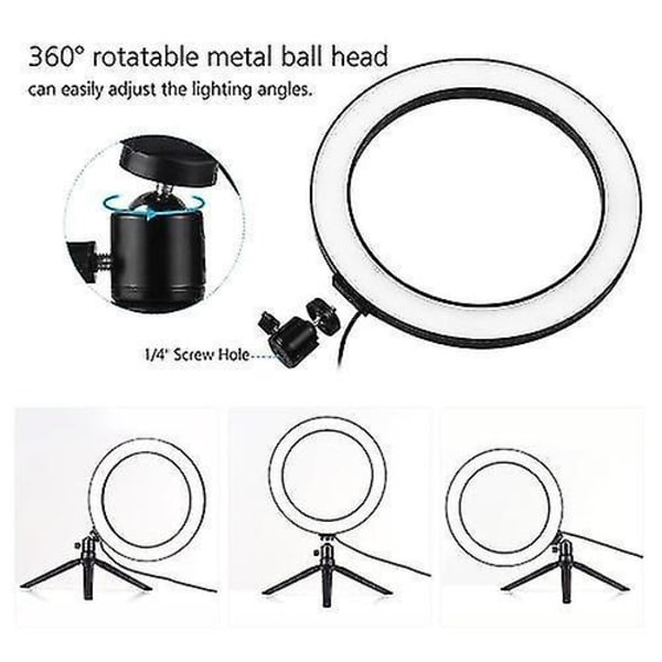 docooler 26cm/10 tuuman LED-rengasvalo