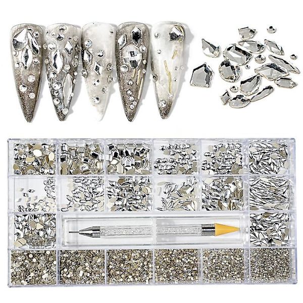 AB Krystal Rhinestones AB Rhinestones Krystaller Og 7200 stk. Rhinestone|Rhinestones & Dekorationer
