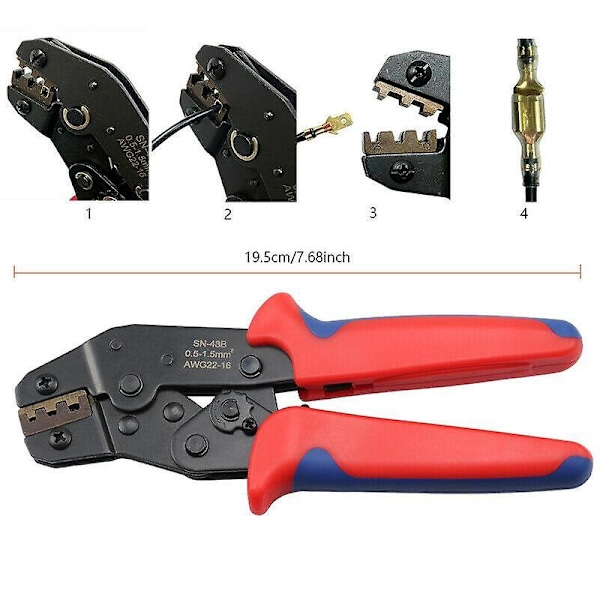 Sn-48b Skraldekrympetang Ledningskrymper Tang Terminal Ledningsstik Ny