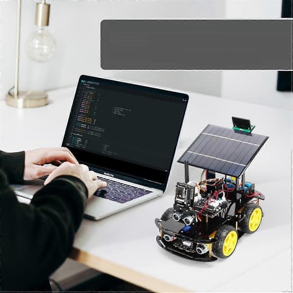 Programmerbar robotbilssats för professionell ESP32 Cam Solar Tracking och laddningssats DIY elektronikprojekt