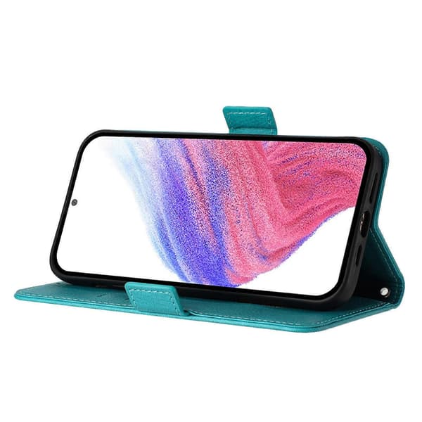 RFID Lærveske for TCL 505 Light Blue