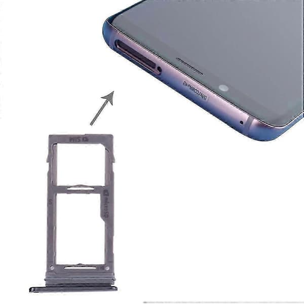 Ersättningsfack för SIM- och Micro SD-kort till Samsung Galaxy S9 Plus/S9 - Hållbart förvaringstillbehör Grey
