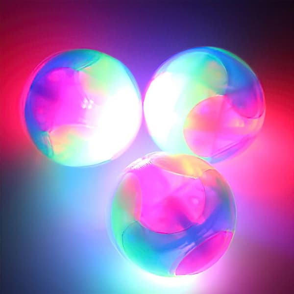 [LCS]1 stk. LED-lysende hundebolde, blinkende elastisk bold, LED-molarbold, glødende bold, kæledyrsfarvet lysbold 7cm