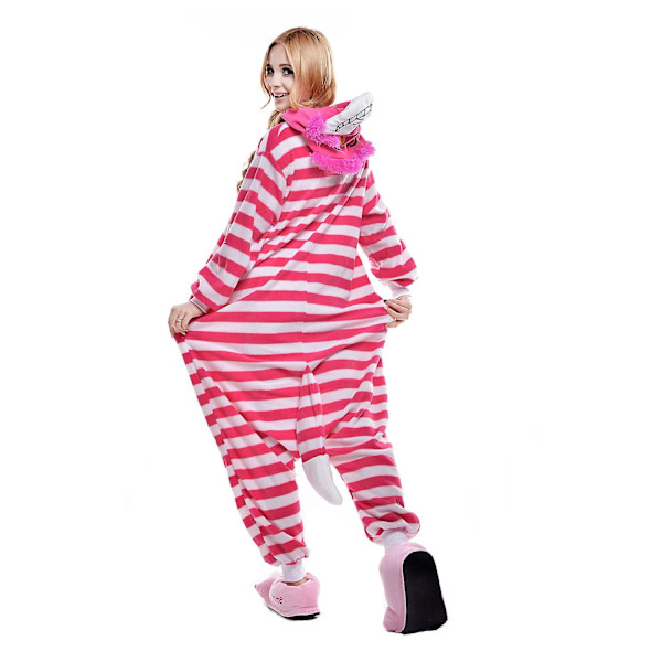Reedca Totoro Vuxen Onesie Halloween Cosplay Kostymer Anime Pyjamas För Kvinnor Och Flickor, Knappstängning Cheshire cat M