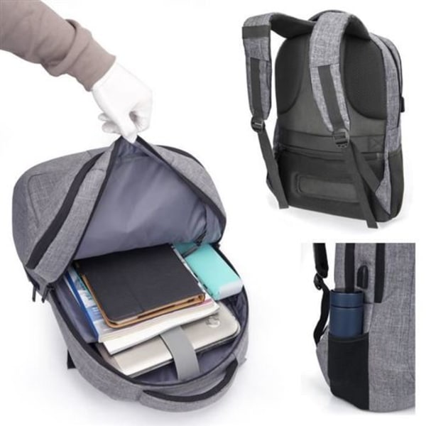 CoolBELL Laptop 17,3 tum Laptop Ryggsäck med USB-laddning G