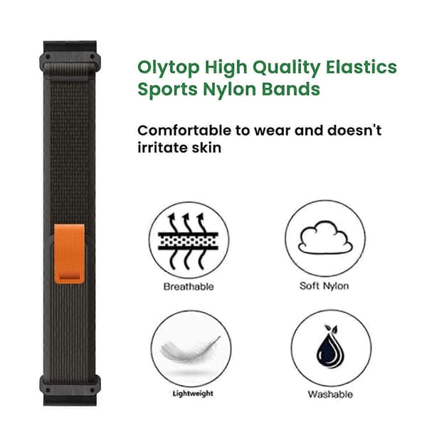 [LCS]Kompatibel med Garmin Forerunner 965/955/945/935 22mm klockarmband Trail Loop justerbart nylonarmband Multicolor Style B