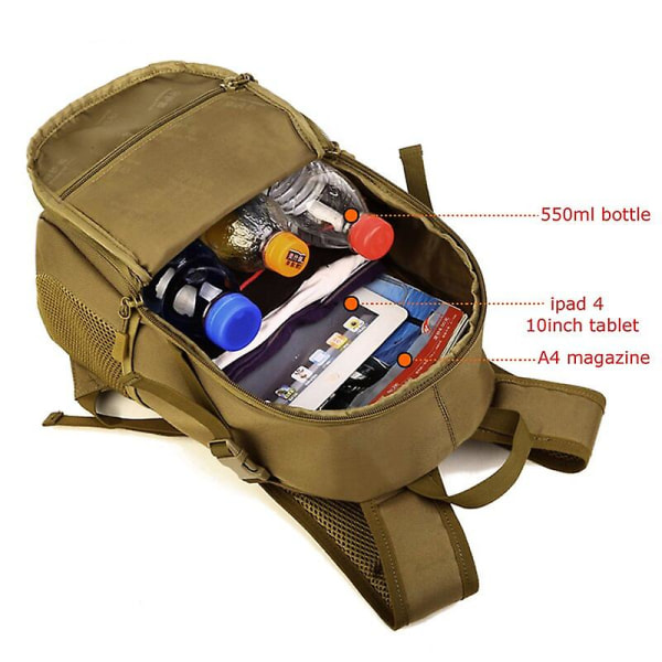 12l Tactical Small Backpack Herr Molle Vattentät Mini Militär Ryggsäck Fiske Vandring Jakt Resväska Black