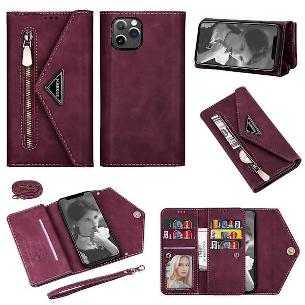 Kaulanauhakotelo yhteensopiva iPhone 13 Pro Max -puhelimen kanssa, irrotettava crossbody-kaulanauha