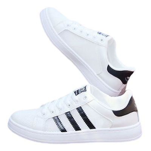 Vita sneakers för män Trendiga skor 857 white black 40