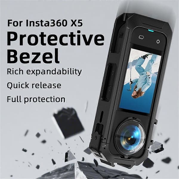 [LCS]BRDRC För Insta360 X5 Anti-dropp Plast Skyddsram Stötsäker Kamerahylsa