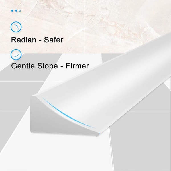 Vattenbarriär för hemmet, silikon, tröskel, självhäftande, badrums- och duschbarriär Transparent 100cm