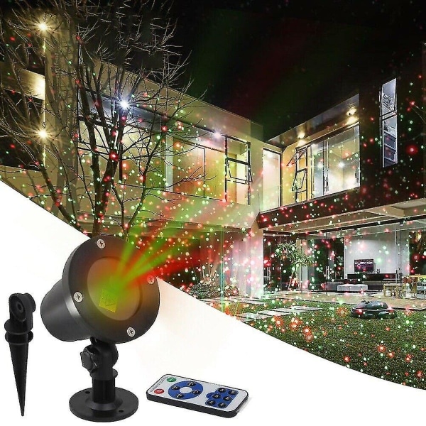 Jul Led Projektor Utomhus Landskap Scen Xmas Lampa US Plug