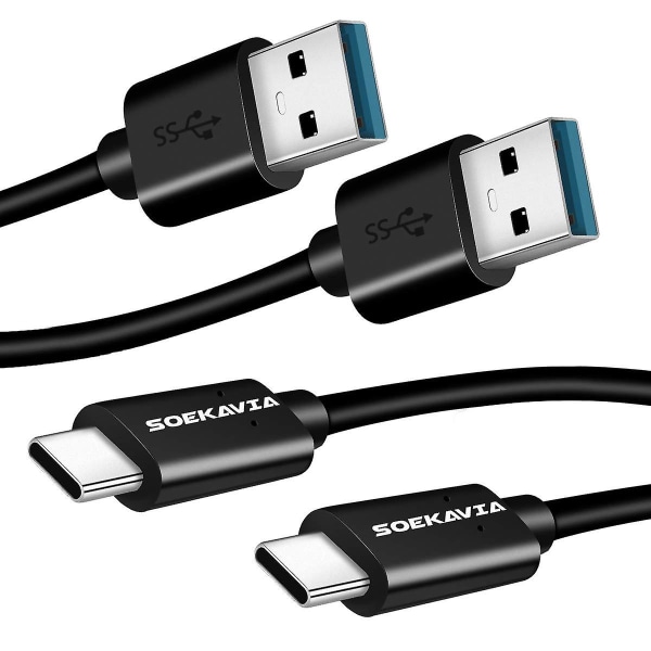 2-pack 3.2ft USB C till USB 3.0-kabel