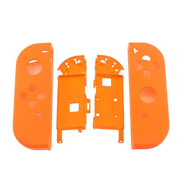 Yuxi plast vänster höger hölje skal ersättning Kompatibel med Nintend Switch NS NX Joy Con JoyCon handkontroll skyddsfodral Orange