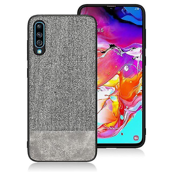 Samsung Galaxy A20S Canvas Shell Deksel - Grå