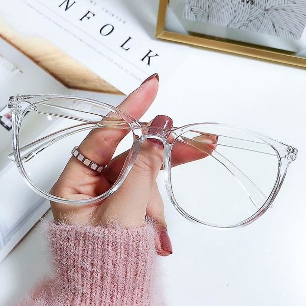Färgskiftande Blåljusglasögon PC Retro Glasögon Mode Helbåge Glasögon För Kvinnor Män Anti Transparent Frame