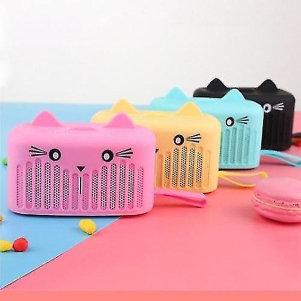 Trådlös BT4.2 Högtalare Söt Portabel Mini Tecknad Subwoofer Telefonhållare