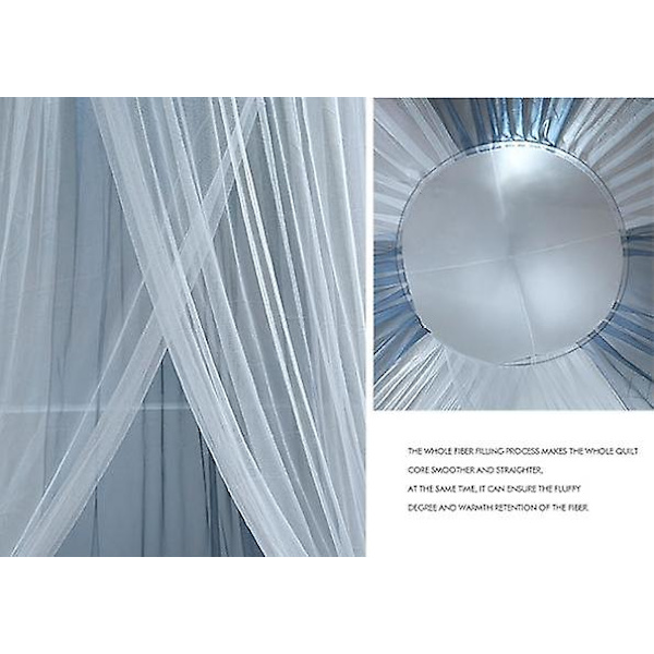 Ny Stil Fri Perforeret Loft Myggenet Simpel Dome Myggenet blue