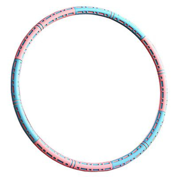 6 Delars Hopfällbar Hula Hoop 90cm viktad Fitness Tränings Hoola