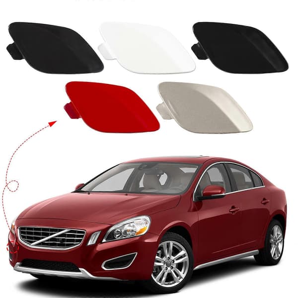 [LCS] Trækøjedæksel til forkofanger til Volvo S60 tilbehør 2011 2012 2013 30795007 39802519 Crystal White R