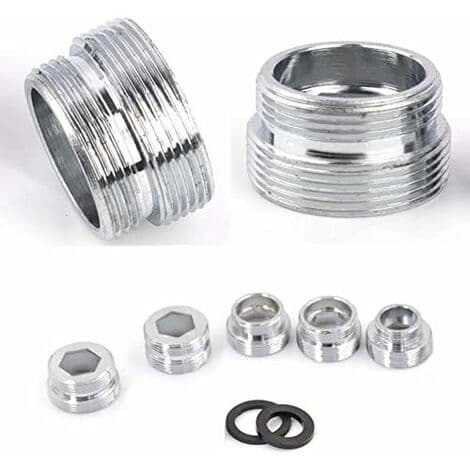 [LCS] 2-pak solid metal vandhaneadapter kompatibel med køkkenhane (M24 til M22)
