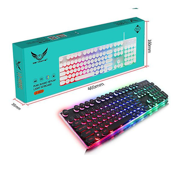 Tangentbord, gaming LED-bakgrundsbelyst tangentbord black