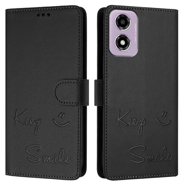 [LCS]Läderfodral kompatibelt med Motorola Moto E14 Black