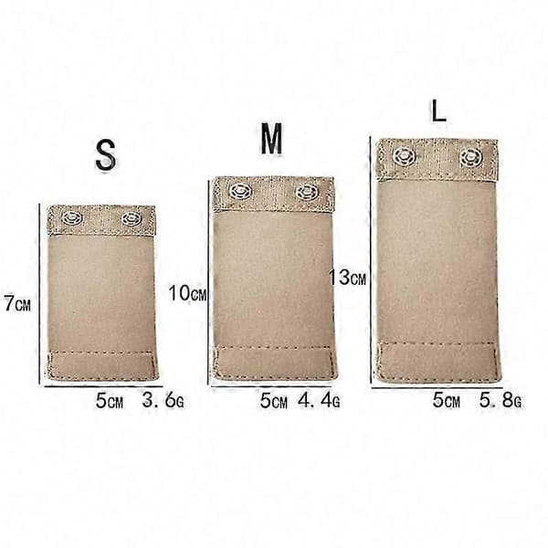 Shapewear-forlenger med 2 rader kroker, bomullsforlengelse, knappforlenger Beige