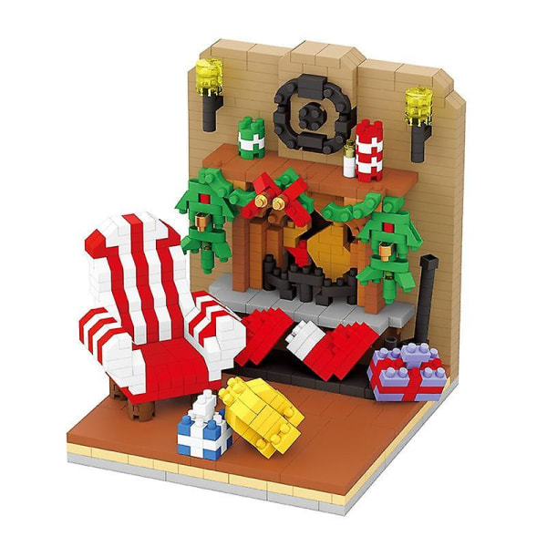 Micro Mini Blocks Julset Modell Tegel Byggsatser Barnleksaker