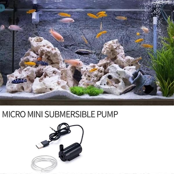 [LCS] USB dränkbar pump 1m kabel DC lågspänning ultratyst mini liten vattenpump 5V dränkbar pump Black