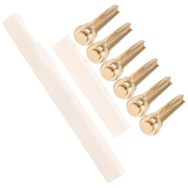 [LCS] Bridge Set Oxbone Guitar Saddle and Nut Strings Tension Adjustment Tool Accessories (Copper Bridge Oxbone Nut and Saddle)