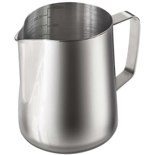 Espresso-dampkander 20 OZ / 600 ml, mælkeskummer i rustfrit stål med måleskala