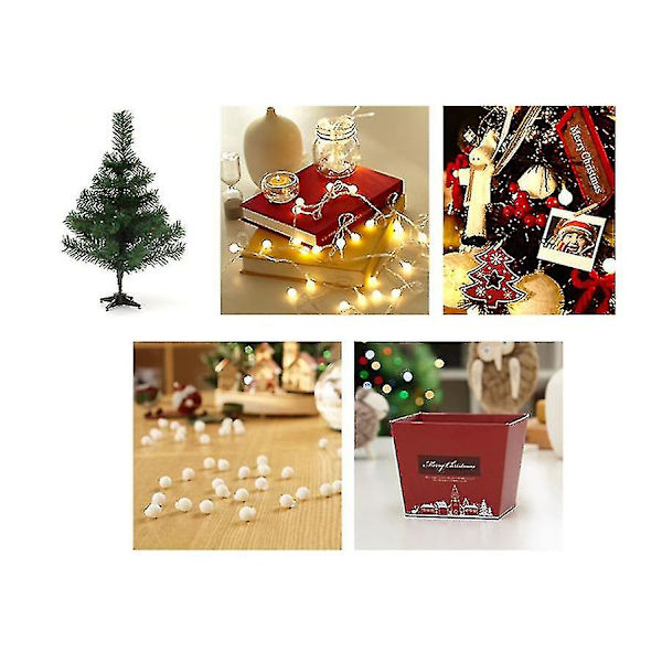 Mini Kunstigt Juletræ til Skrivebord 45cm Julepynt RED