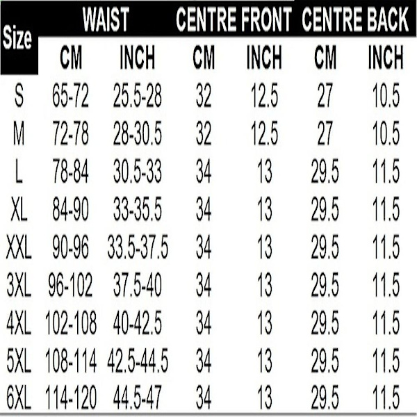 Midjetrimmer Bälte Kvinnor Bastudräkt Svett Wrap Tränare Bantning Kroppsformare Black 4XL